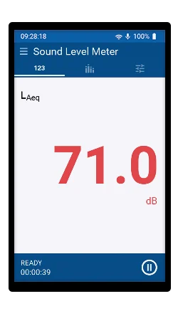 XL3 Bildschirm Schallpegelmesser